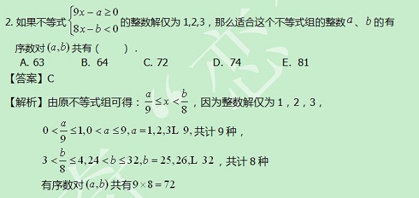 【太奇MBA 2014年8月20日】MBA数学每日一练 解析